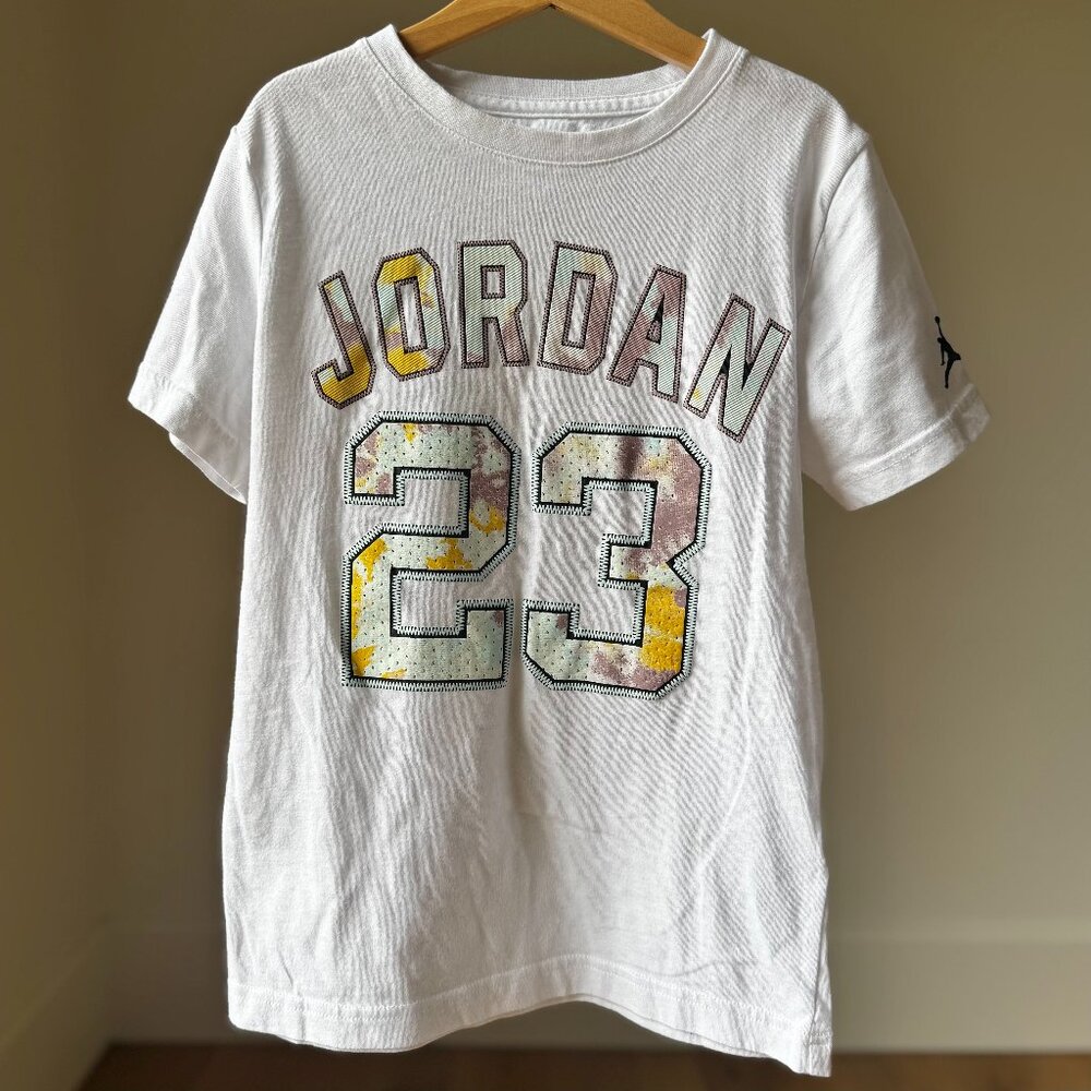 Jordan Boys Tee | Size Small | Pastel Tie Dye Streetwear Heat Stitched 23